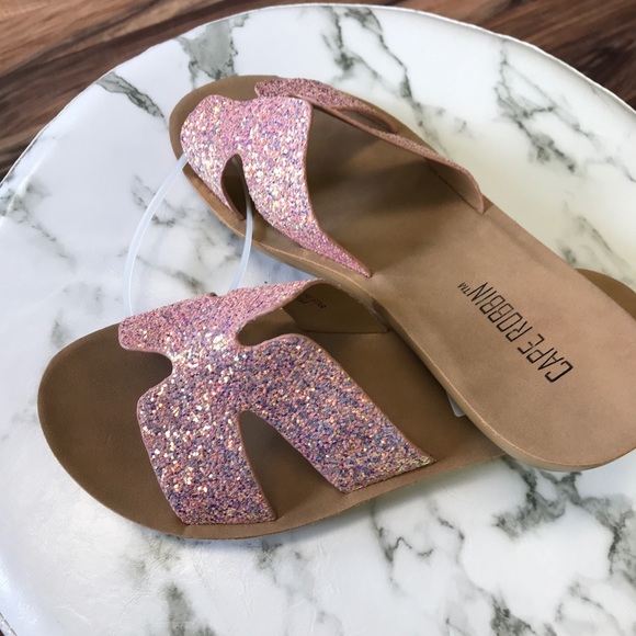 ‼️ Pink Sparkle H Inspired Fashion Sandals - Picture 5 of 6